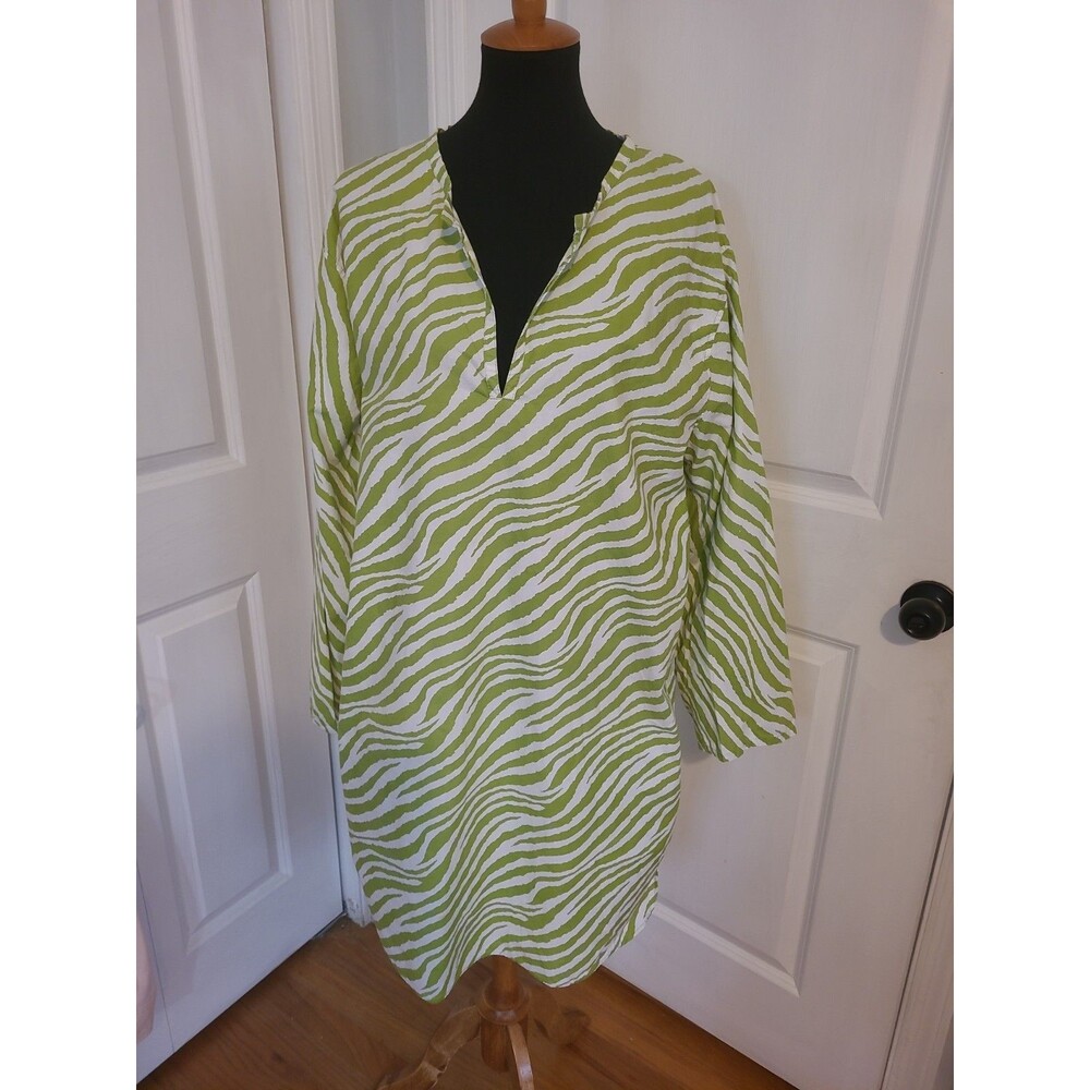 'Malabar Bay' 100% Cotton Midi Dress/Coverup XL